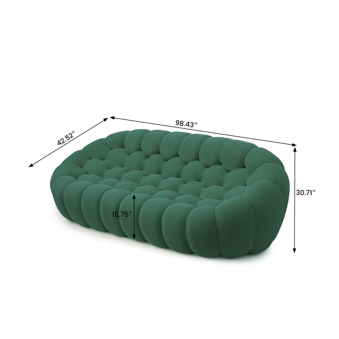 Sdorens Curved Mesh Fabric Bean Bag Sofa For Living Room