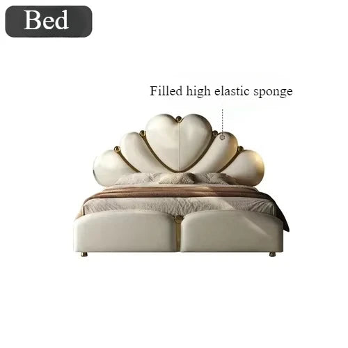 DUTRIEUXCN Nordic Style Bed Frame With Headboard Lux