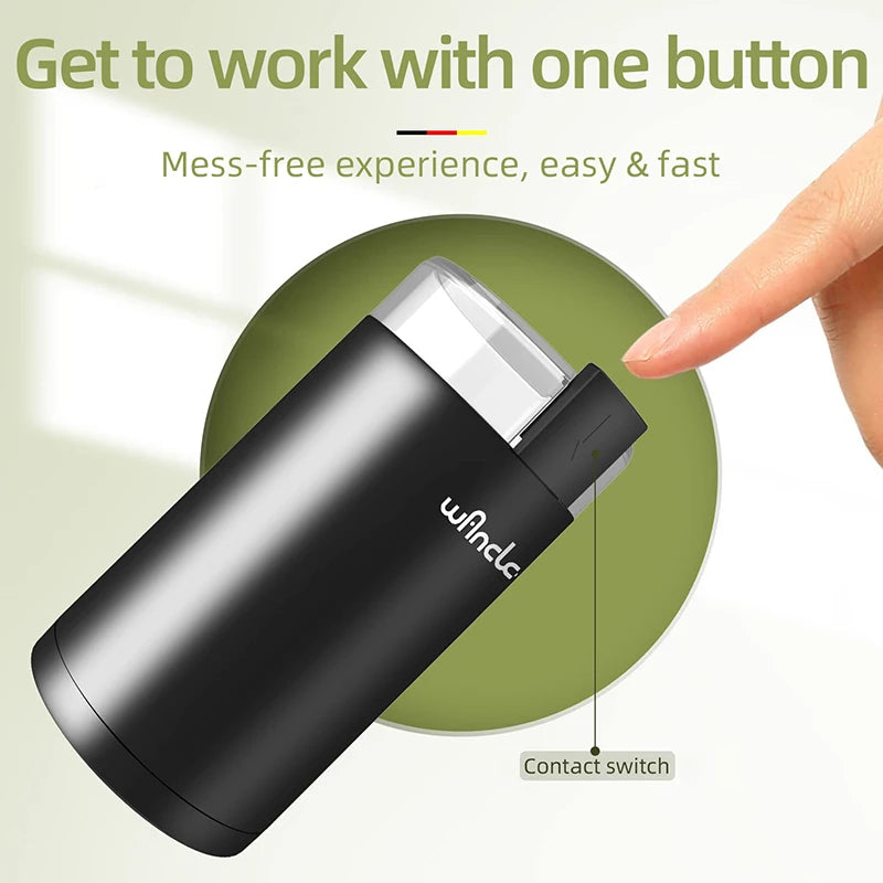 KIRAINAFLY 200W High Power Coffee Grinder Multifunctional