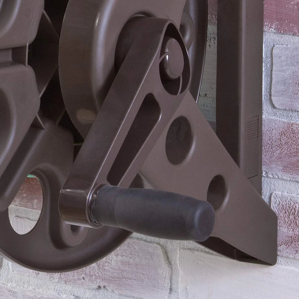 Liberty Basics Resin Wall Mounted Hose Reel With Shelf