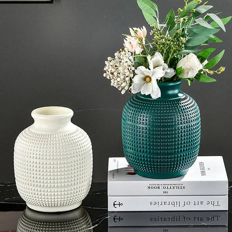 Function Ceramic Look Vase Centerpiece For Home Decor