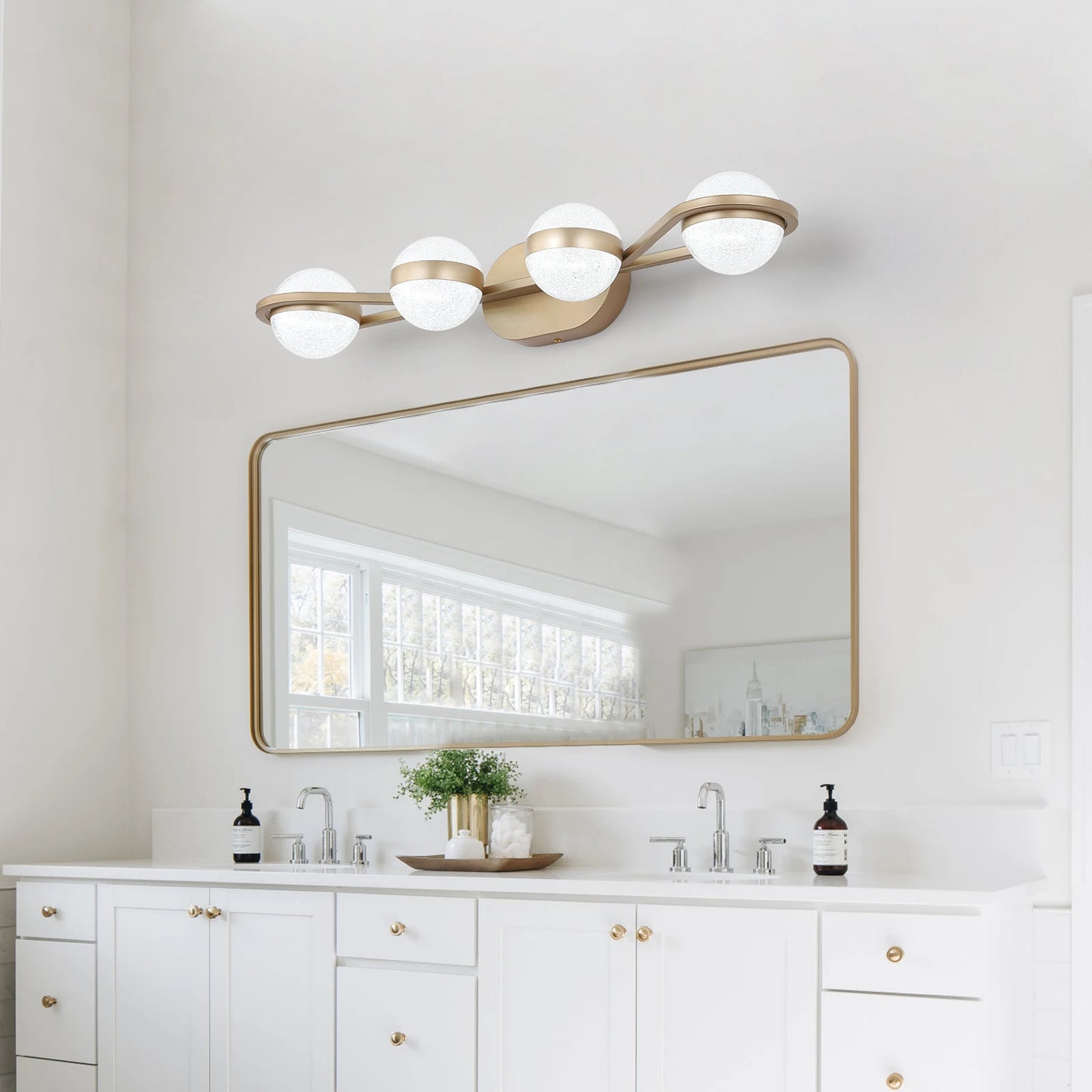 ARLGSITE Modern Minimalist Vanity Light 4 Bulb Wall Mounted