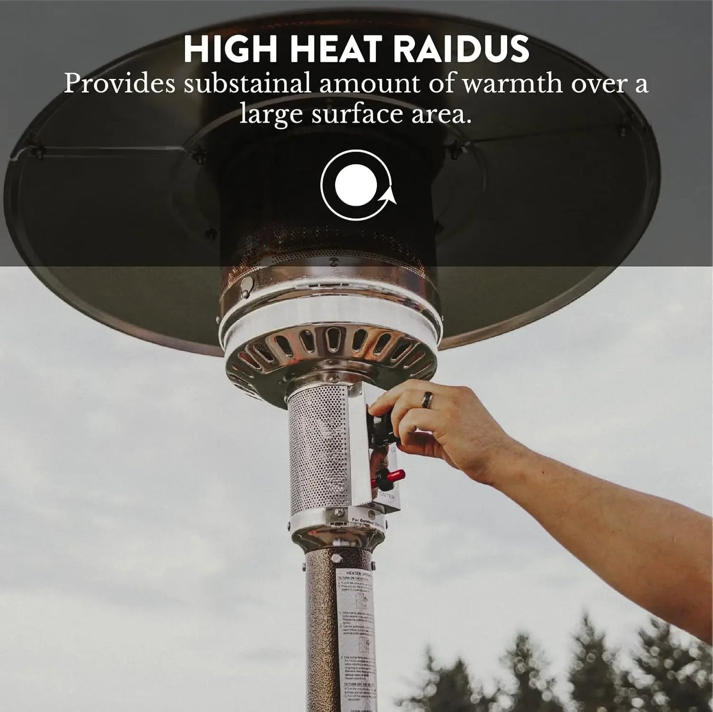 XMSJ 50,000 BTU Outdoor Patio Heater Propane With Wheels