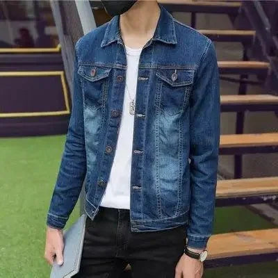 Henan Thickened Fleece Lined Denim Jacket Mens Loose Fit