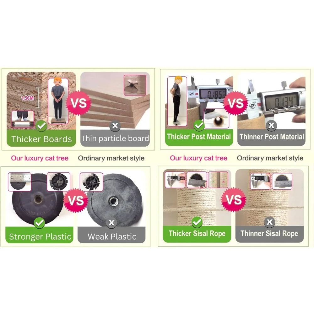 Hign-concerned Cat Tree With Scratching Post Indoor Cats