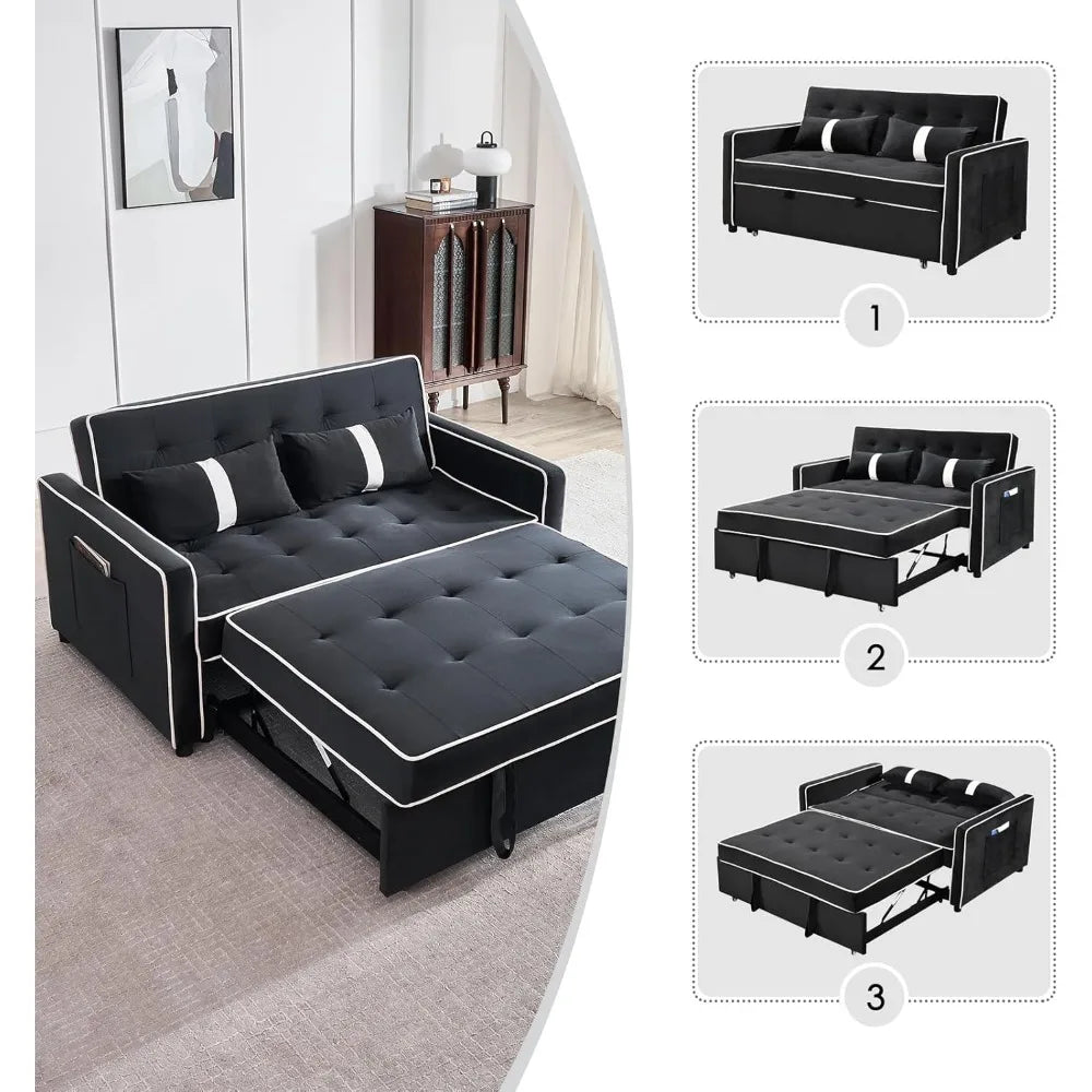 Sofa Bed Couch 3 In 1 With Adjustable Backrest Sleeper