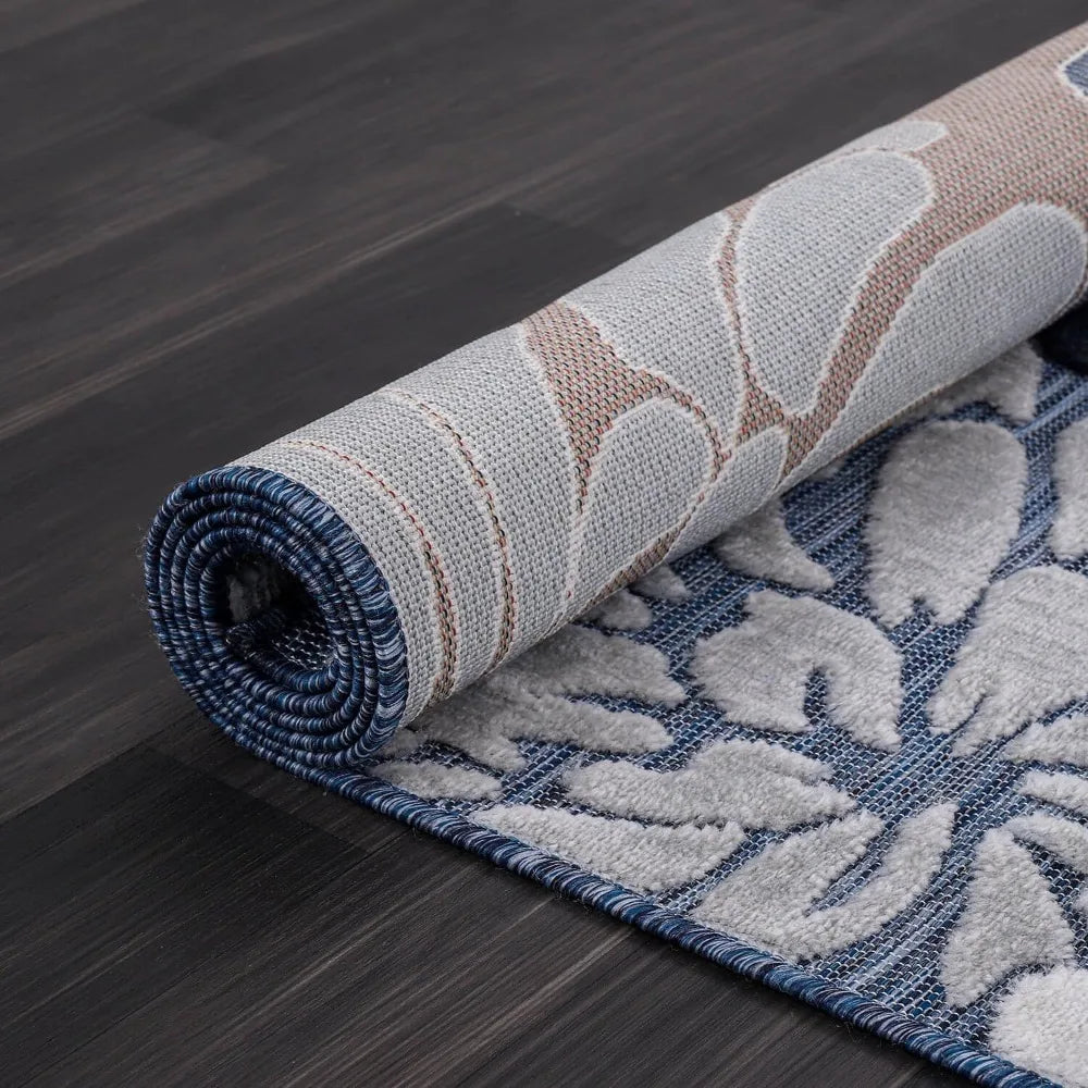 XMSJ Floral Indoor Outdoor Rug for Living Room and Patio
