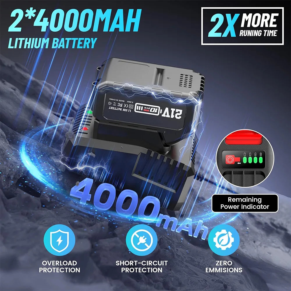 Seesii 1000Nm Brushless Cordless Impact Wrench Half Inch