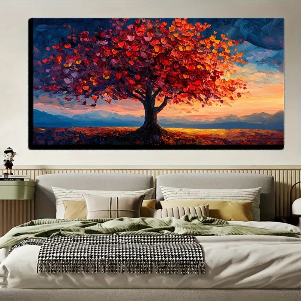 Hign-concerned Tree of Life Canvas Painting Art Deco Style