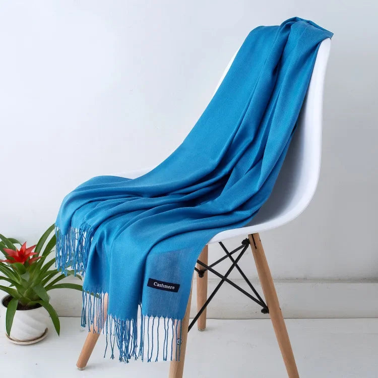 Sanmaihuacn Pashmina Scarf Cashmere Feel Headscarf Winter