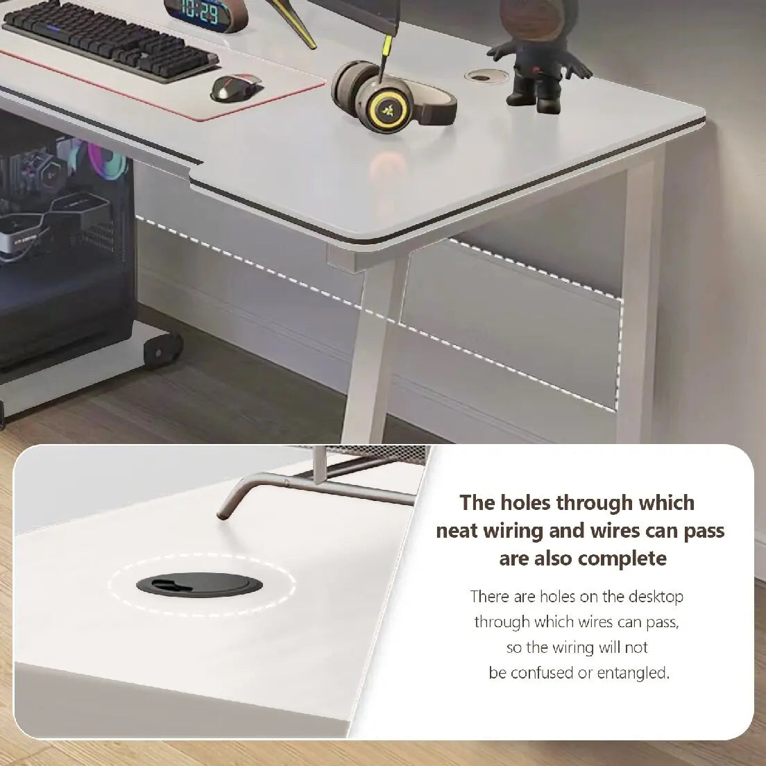 WXJHL Gaming Desk Computer Writing Table Modern Wood Office