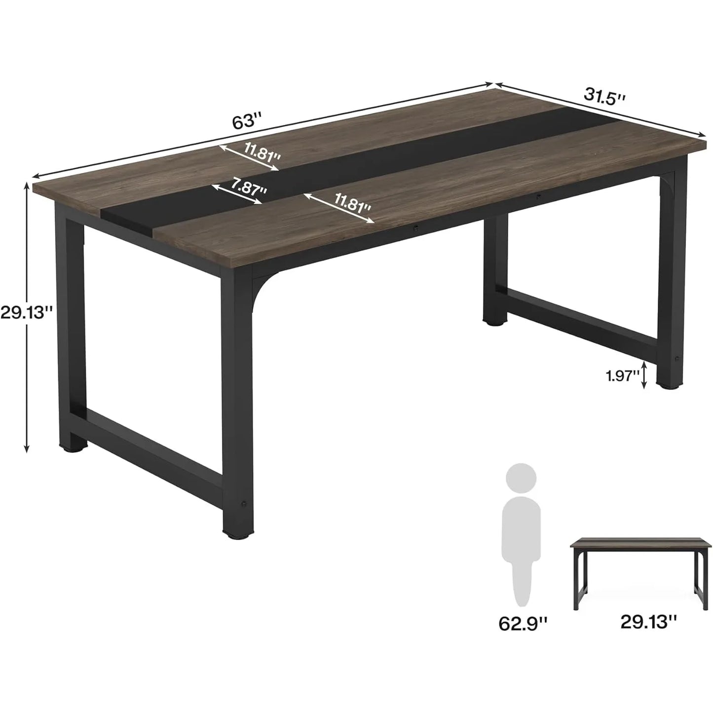 LITTLE TREE Executive Desk For Modern Home Office Workspace