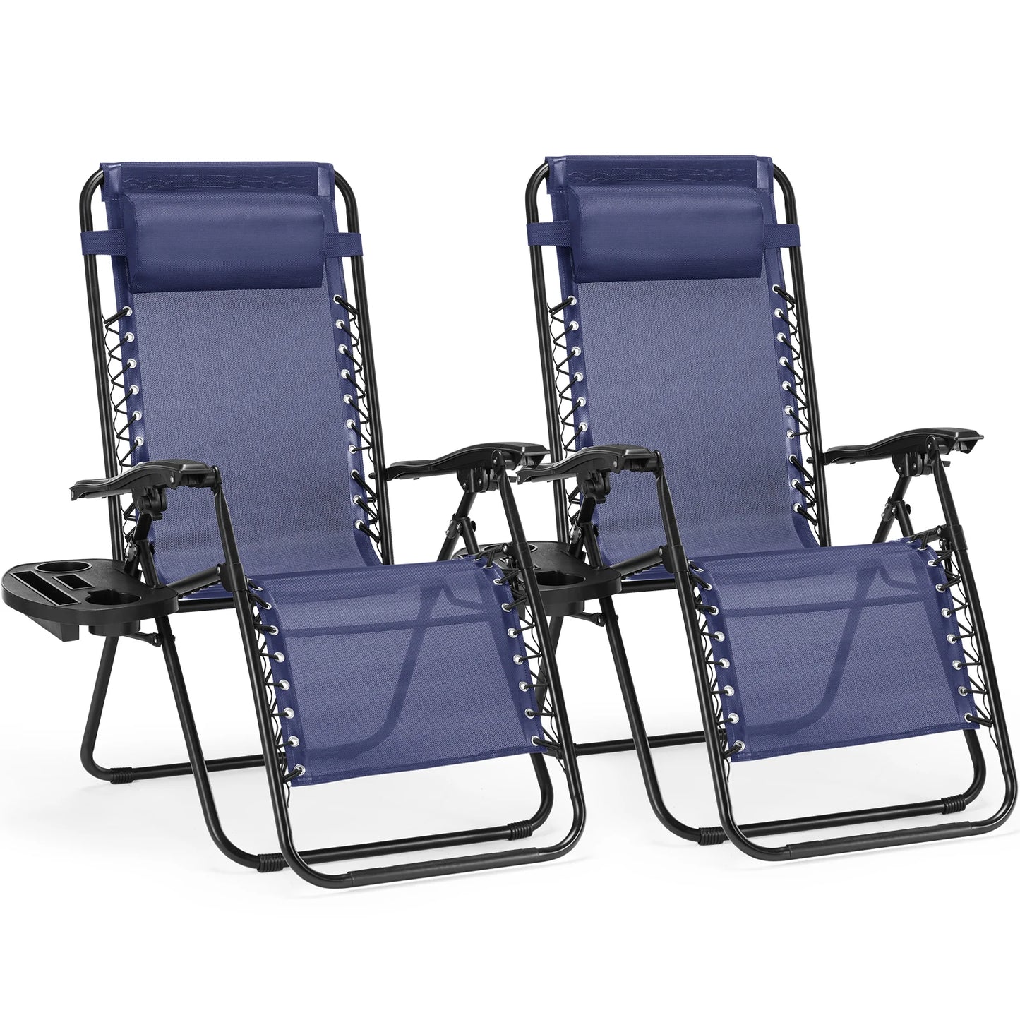 JHK Zero Gravity Portable Recliner Set Lounge Chairs