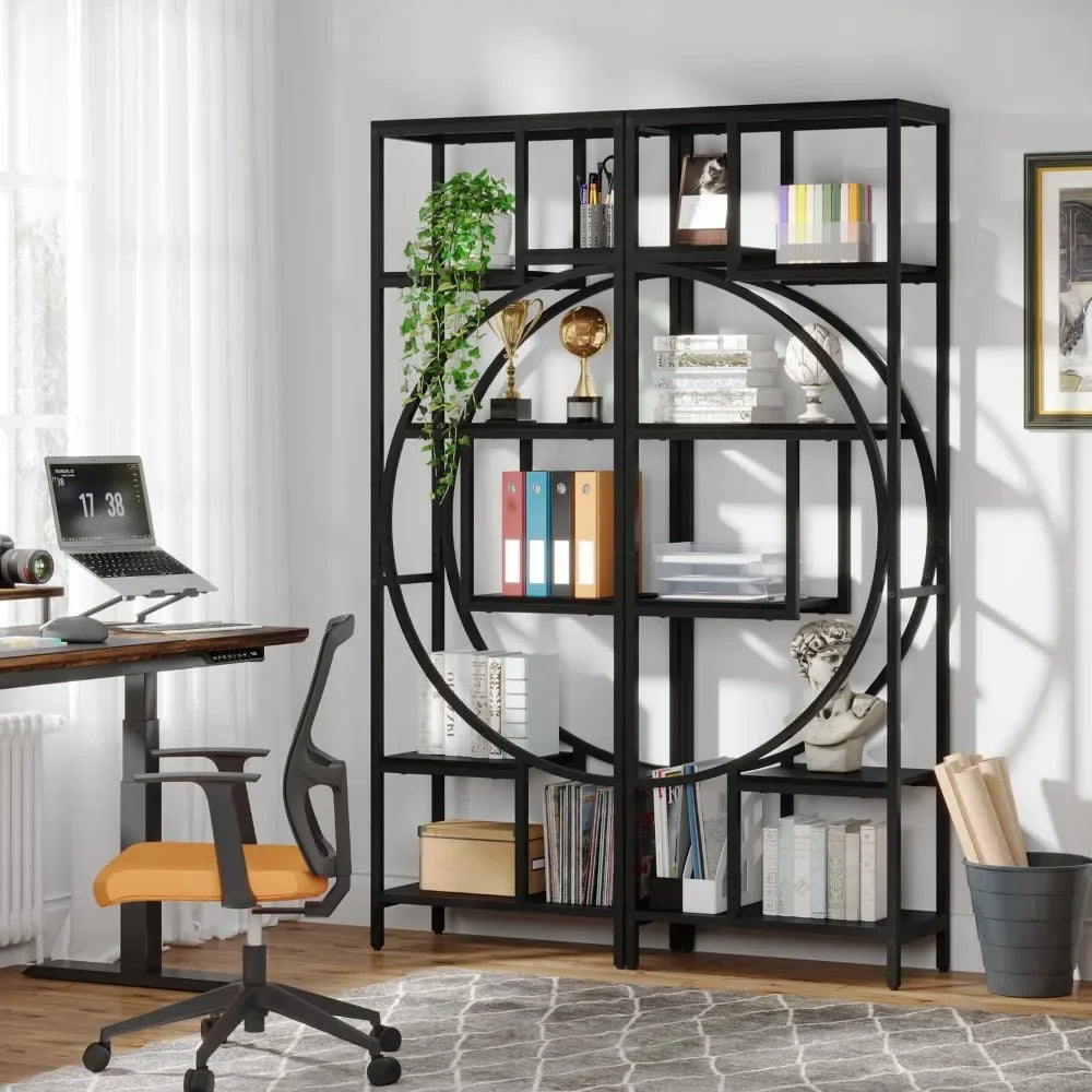 Hign-concerned Seven Shelf Bookcase Open Shelves for Home