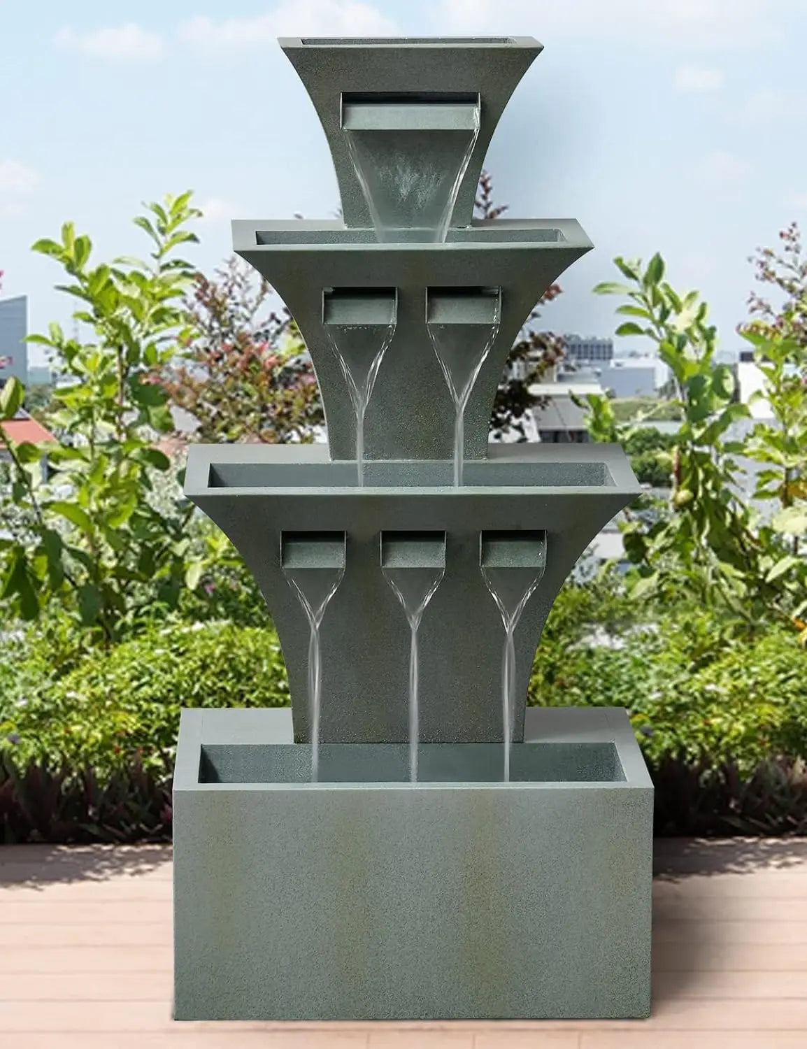 Three Tier Outdoor Fountain for Garden Decor and Patio