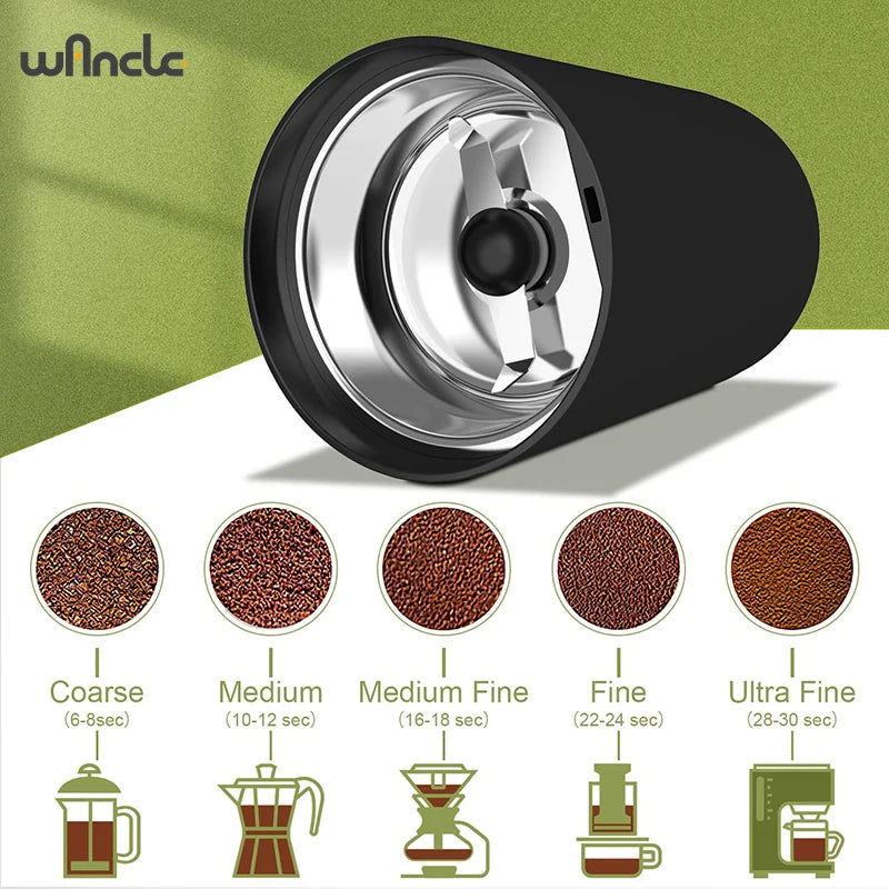 KIRAINAFLY 200W High Power Coffee Grinder Multifunctional
