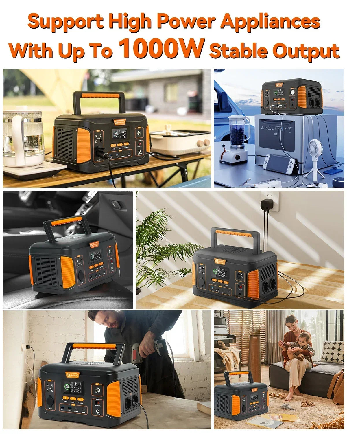 J1000 Plus Portable Power Station 1000W 932Wh Solar Kit