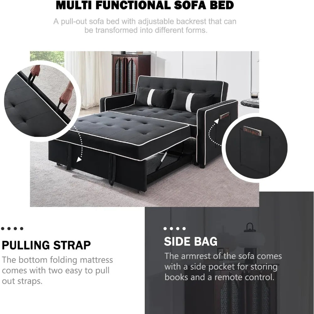 Sofa Bed Couch 3 In 1 With Adjustable Backrest Sleeper
