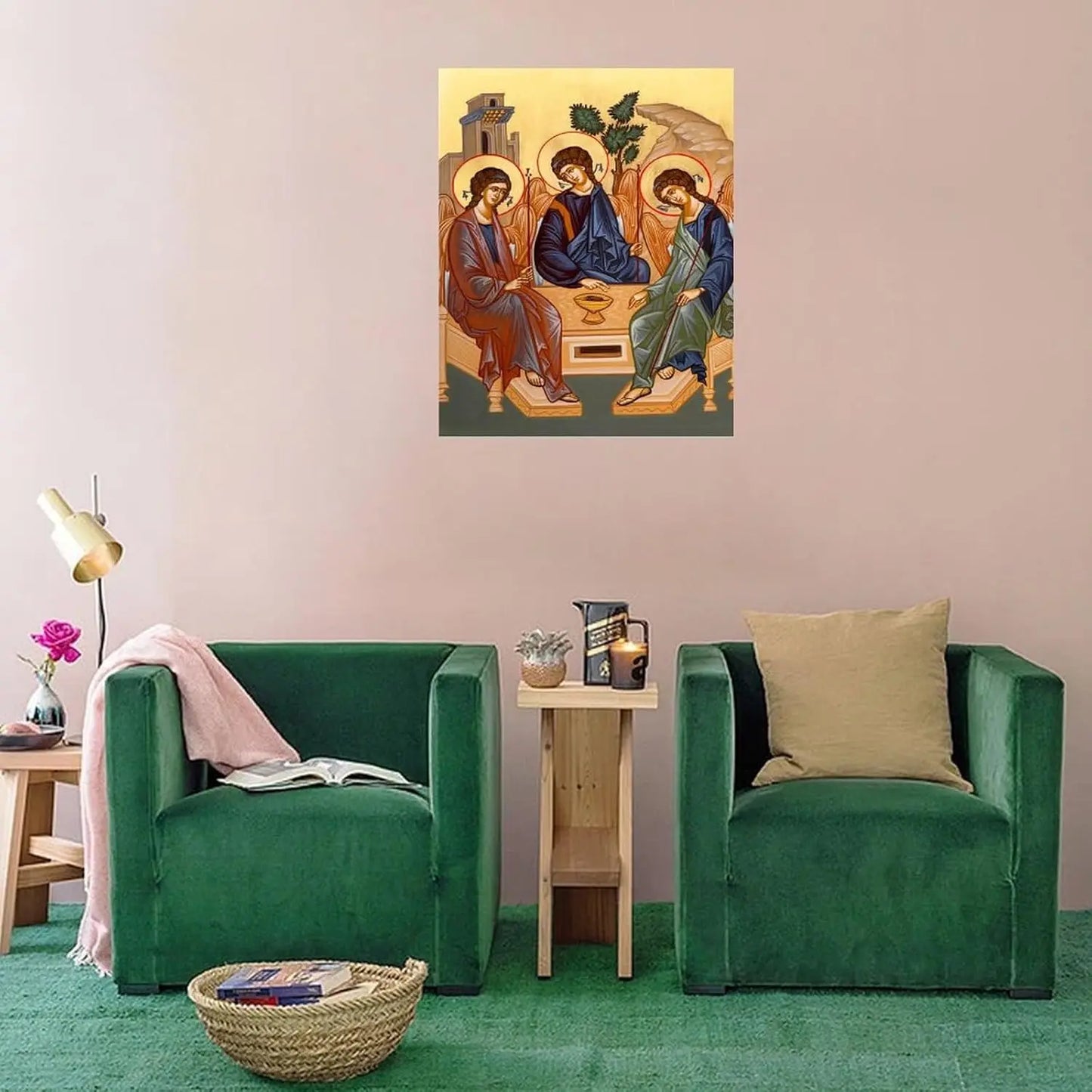 Andrei Rublev Holy Trinity Vintage Art Poster Wall Canvas