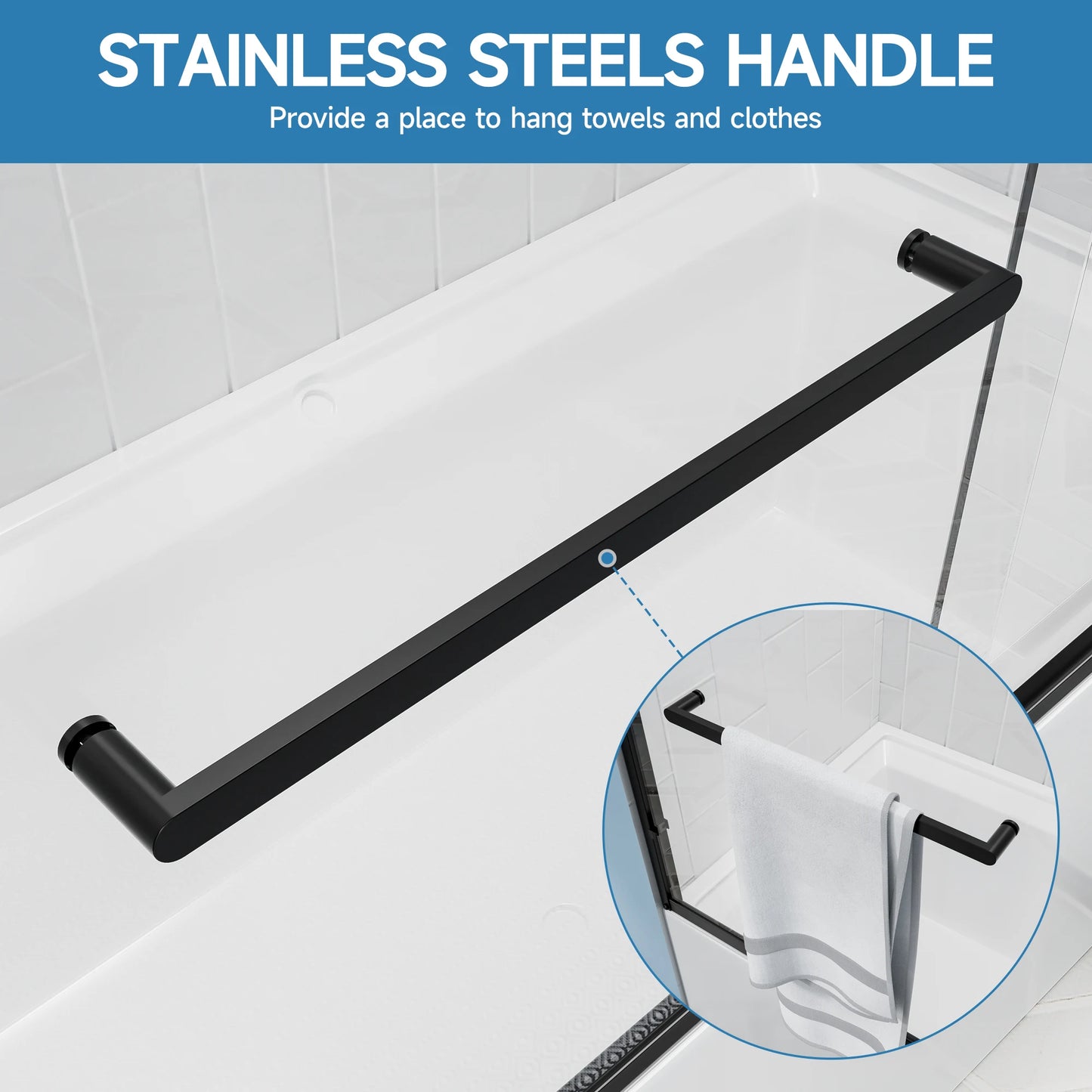 Sh.Kl Aluminum Frame Sliding Shower Door Tempered Glass