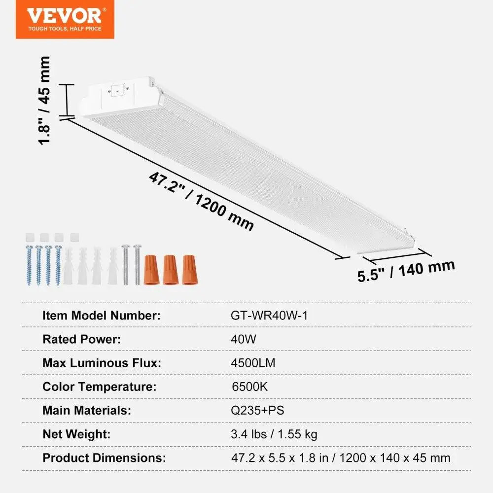 Flush Mount Shop Light 6500K Daylight ETL Certified 40W