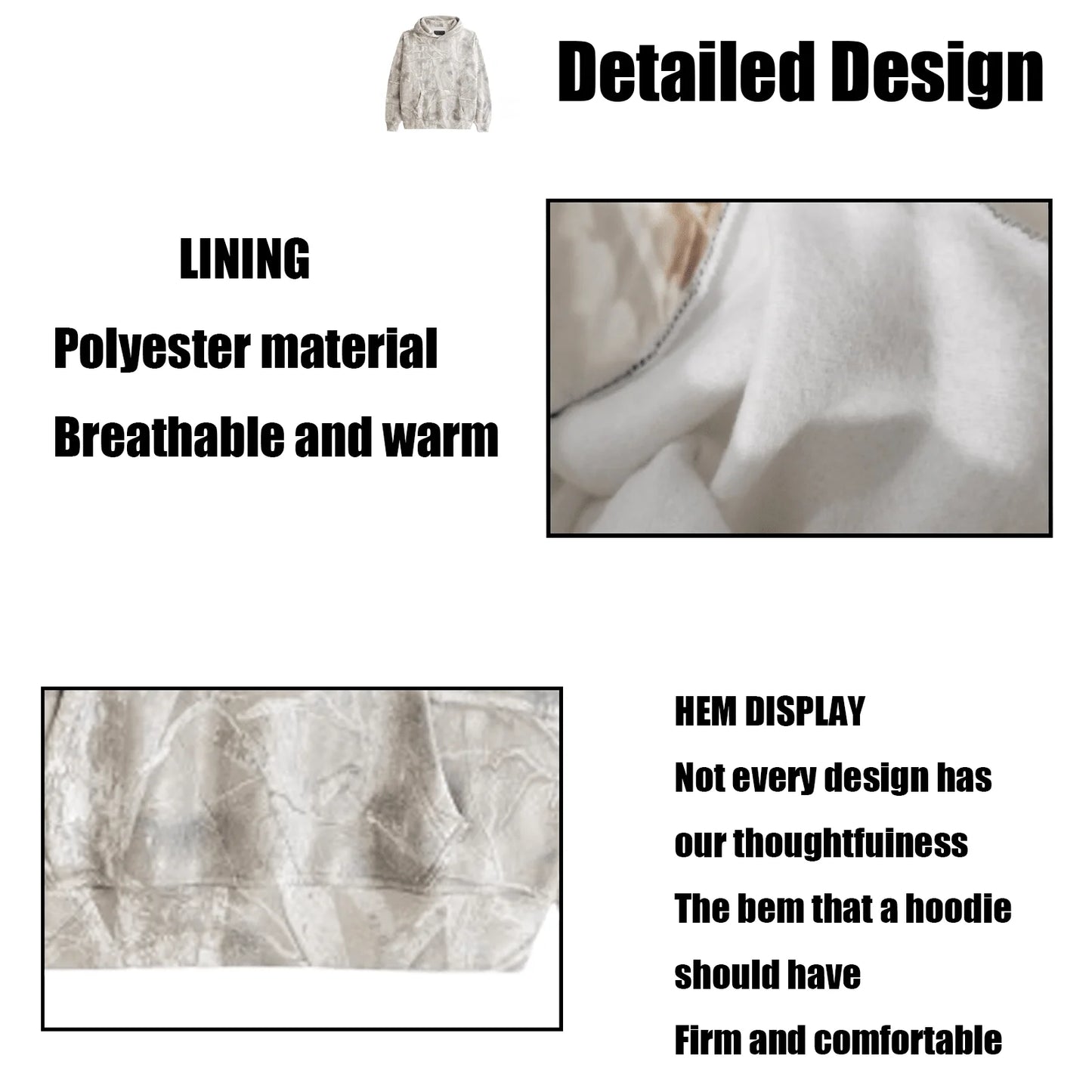 Womens Camo Maple Leaf Print Hooded Polyester Sweatshirt