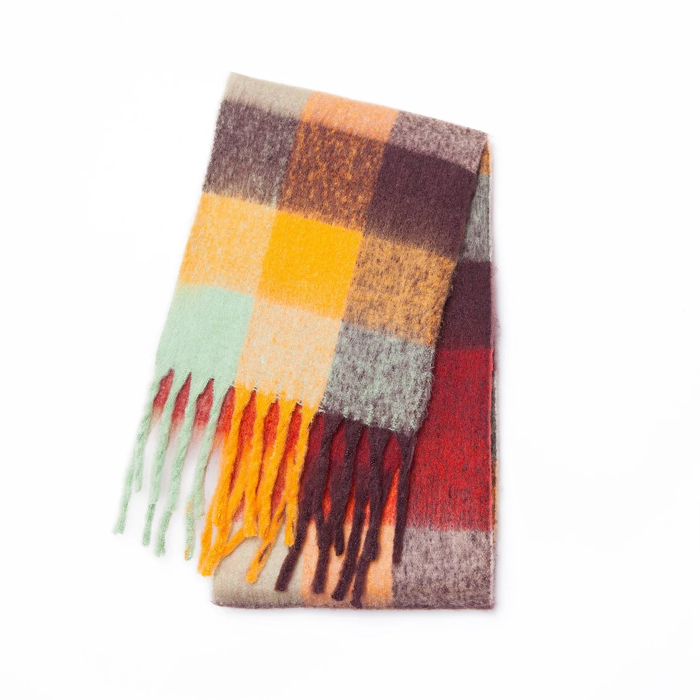 SENAIFEICN Winter Thick Warm Scarf Women Polyester Shawl