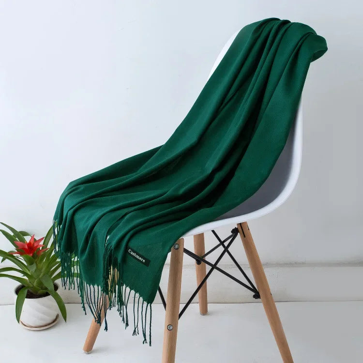 Sanmaihuacn Pashmina Scarf Cashmere Feel Headscarf Winter