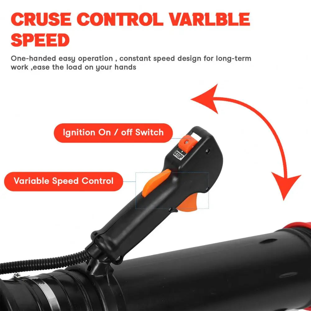Micborve Backpack Leaf Blower 75.6CC 4 Stroke Gas 900CFM