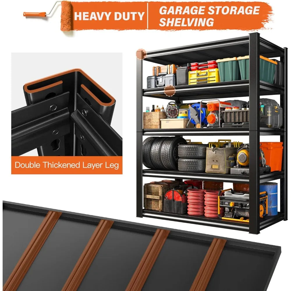 Heavy Duty Garage Shelving System 2500 Pound Capacity