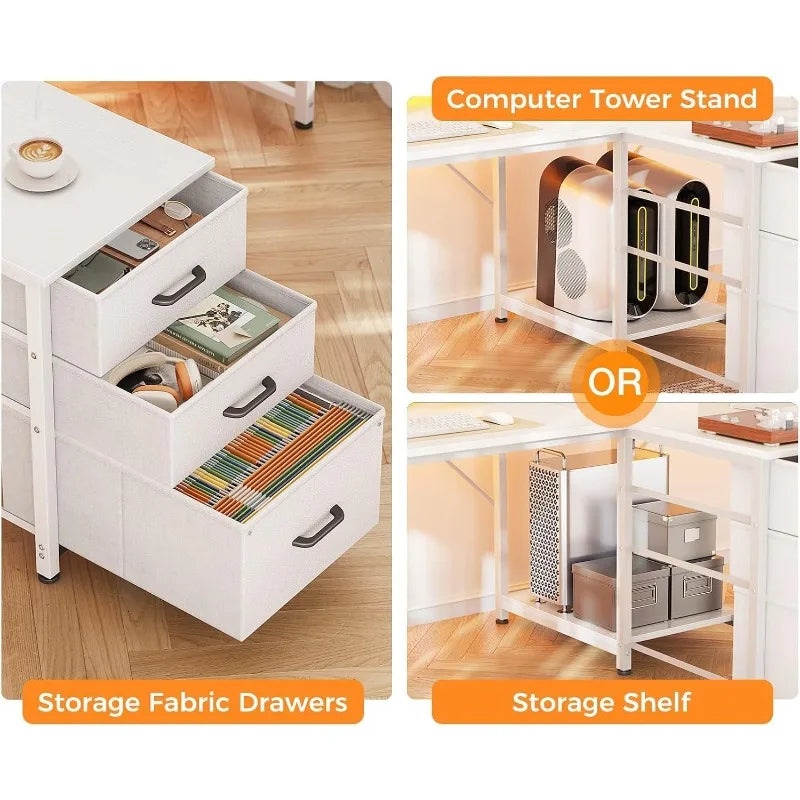 Hign-concerned 2 Person Home Office Desk With Power Outlet