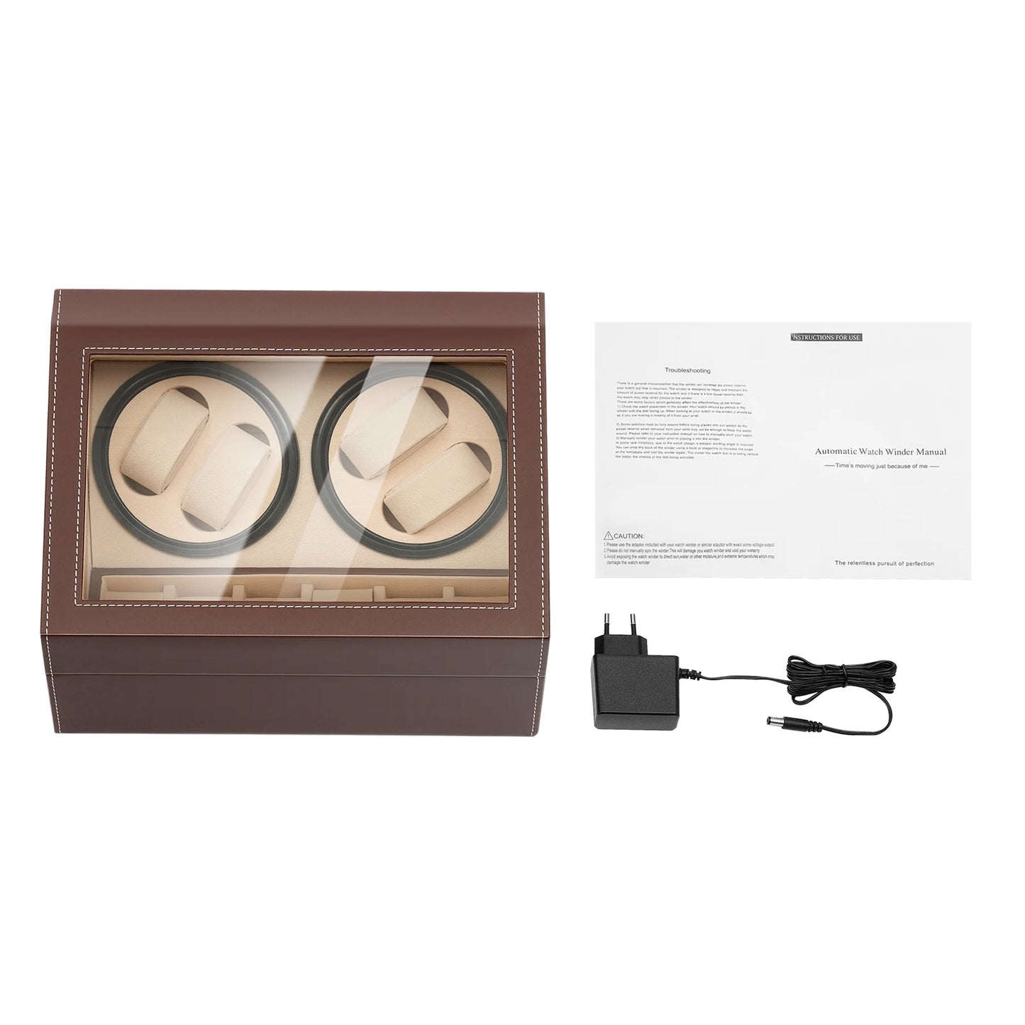 Watch Winder Automatic Rotation Velvet Display Box