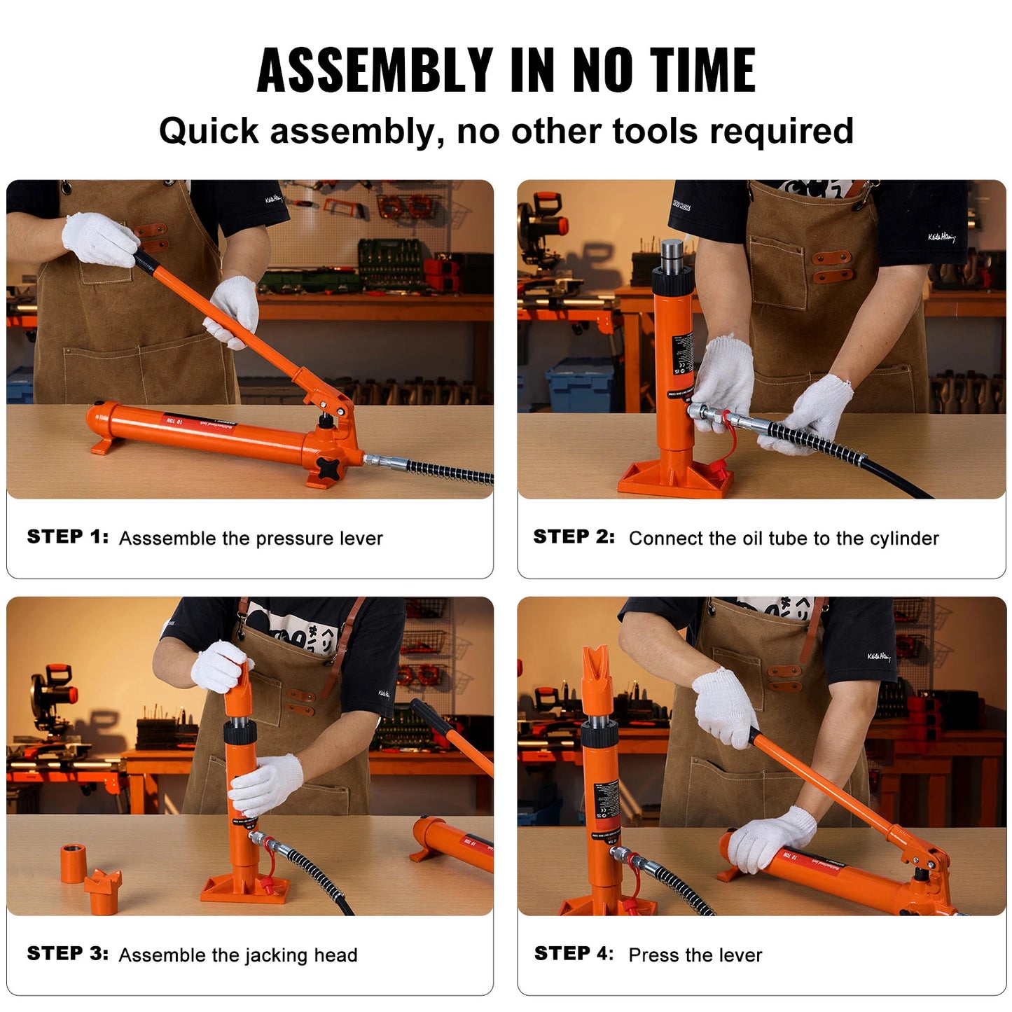 SucceBuy 12T Porta Power Hydraulic Jack Kit With Storage Case