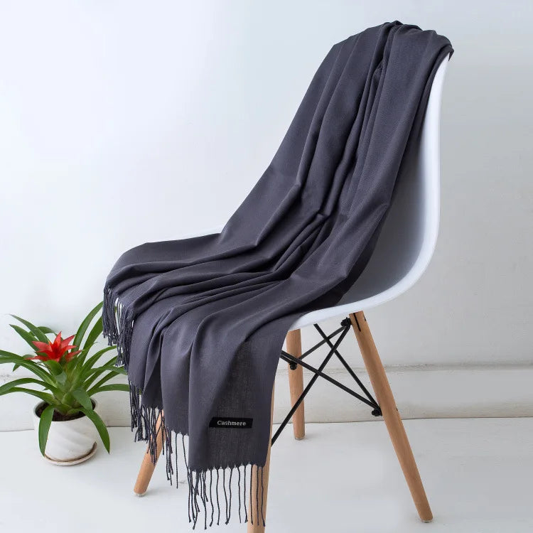 Sanmaihuacn Pashmina Scarf Cashmere Feel Headscarf Winter