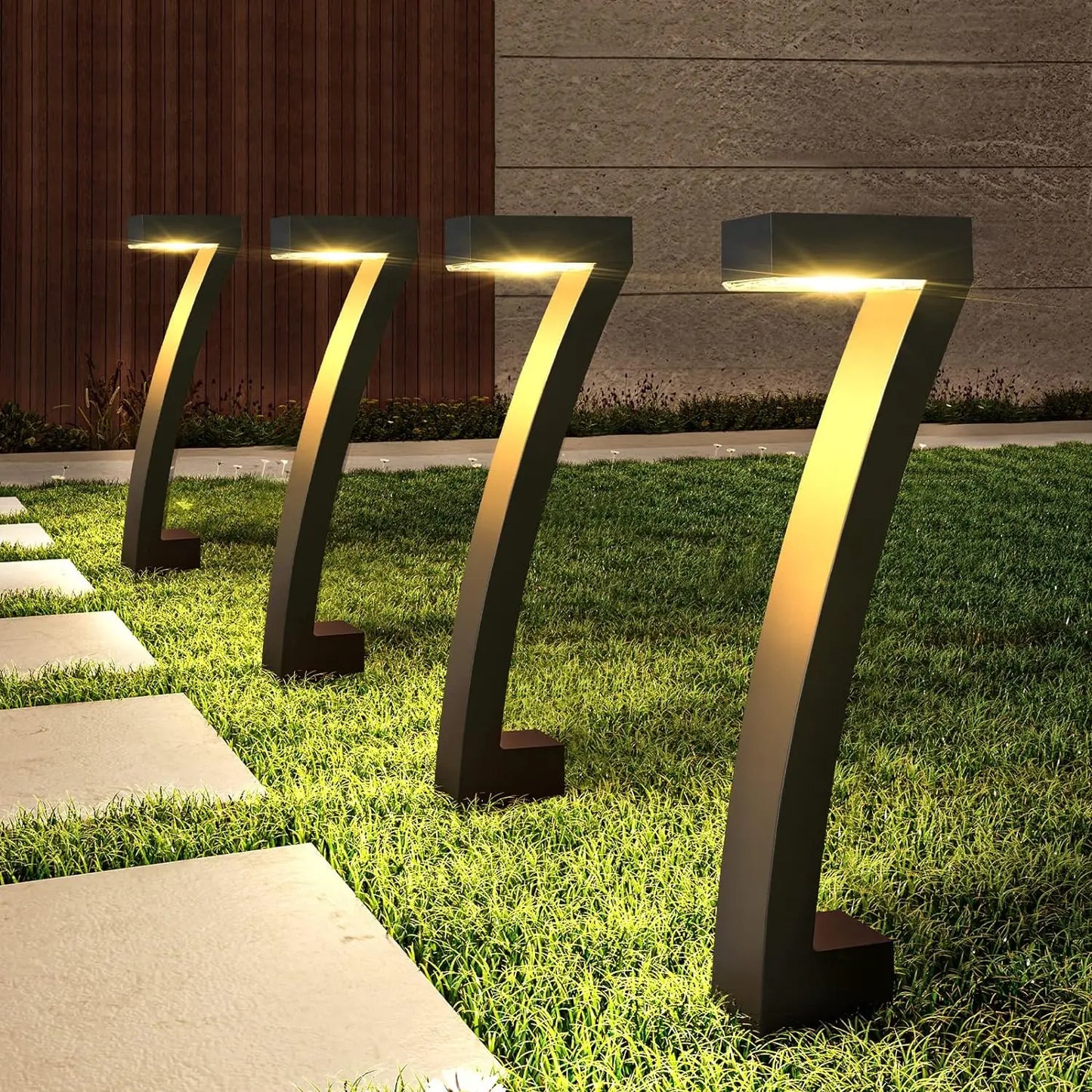 KPSTEK 6 Pack Solar Outdoor Lights LED Pathway Garden