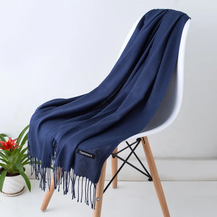 Sanmaihuacn Pashmina Scarf Cashmere Feel Headscarf Winter