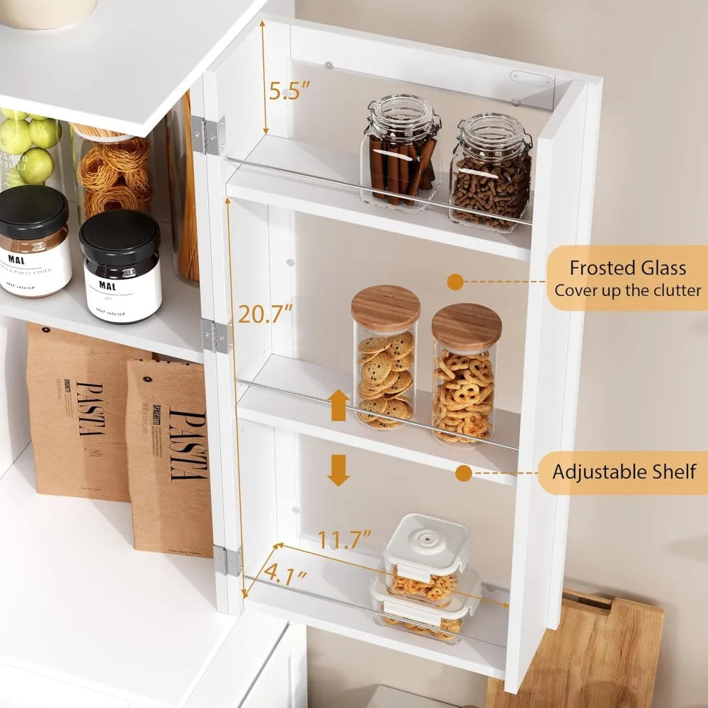 DAFIFY Kitchen Pantry Cabinet With Adjustable Shelves