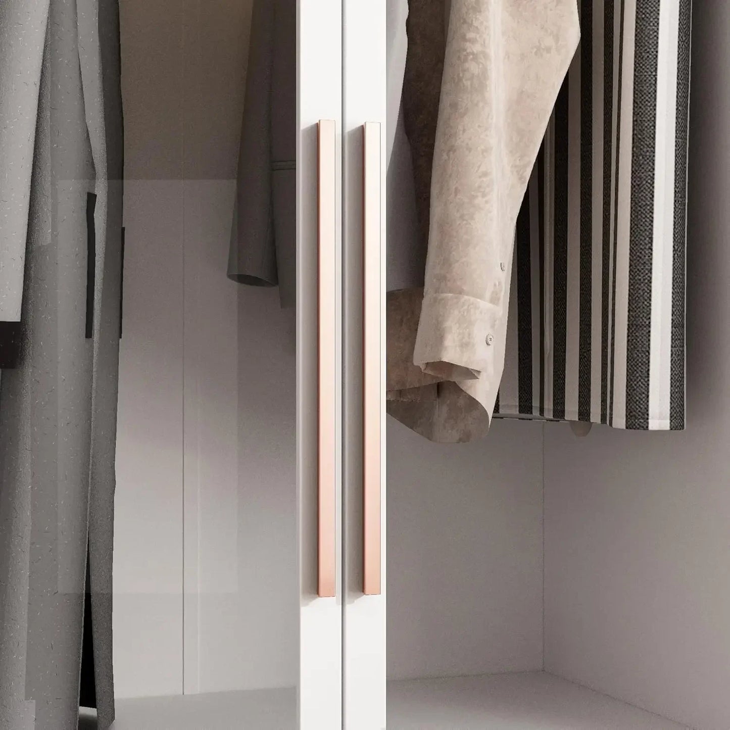 XMSJ Bookcase Bookshelf With LED Lights And Glass Doors