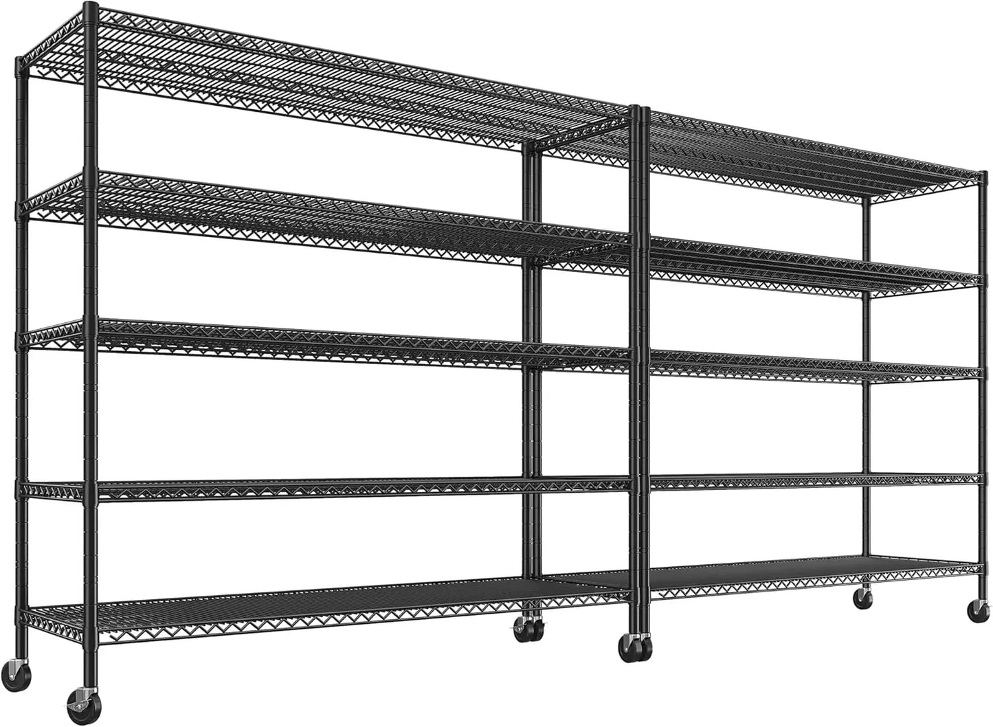 Hign Concerned Wire Shelving Unit With Wheels 4 Tier Storage