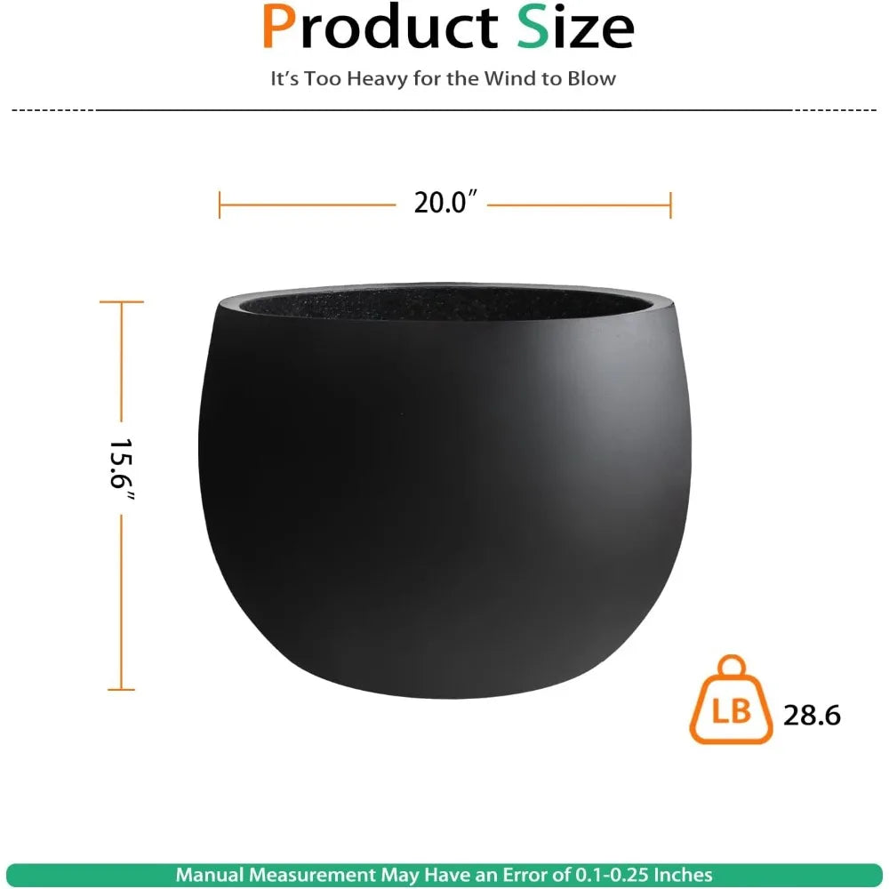 Concrete Ball Planter For Indoor Outdoor Plant Pot Trees