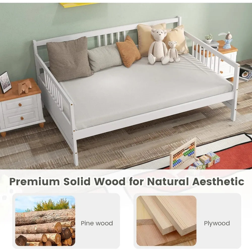 XMSJ Daybed Sofa Bed Frame Wood Slat Support System