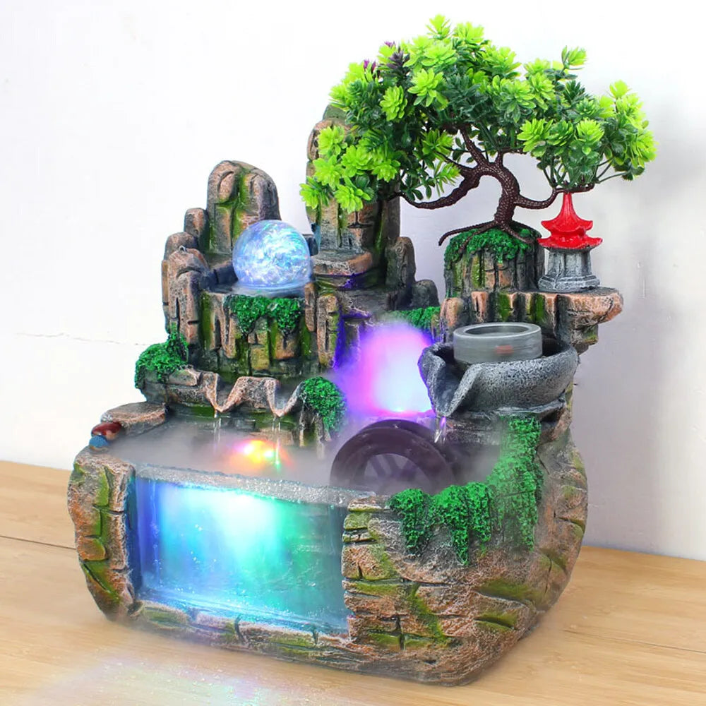 Hign-concerned Feng Shui Desktop Fountain Rockery Waterfall