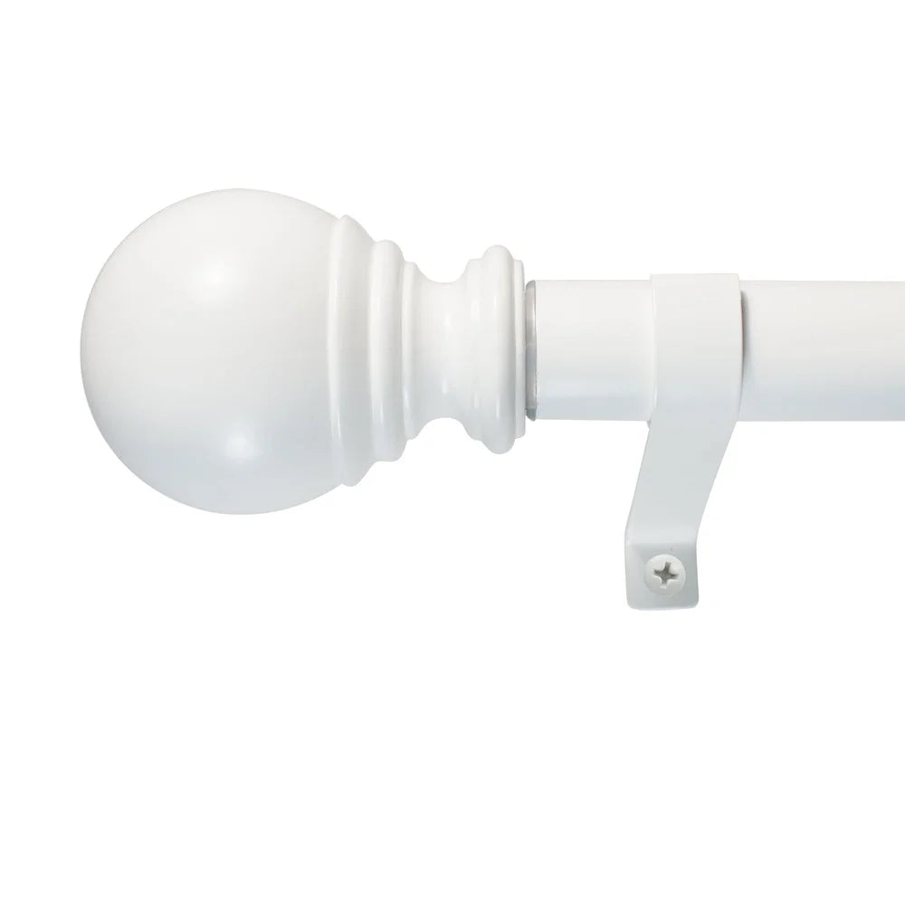 XMSJ Adjustable Curtain Rod Set With Ball Finials Mounting