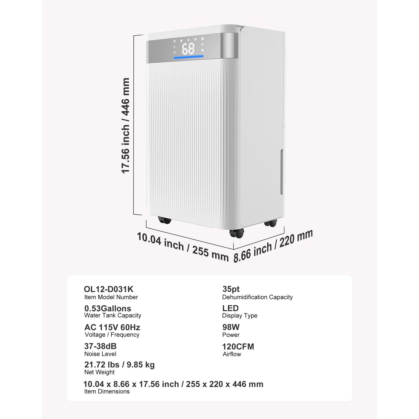 SucceBuy 52 Pint Dehumidifier For Home Basement Smart Humidity Control
