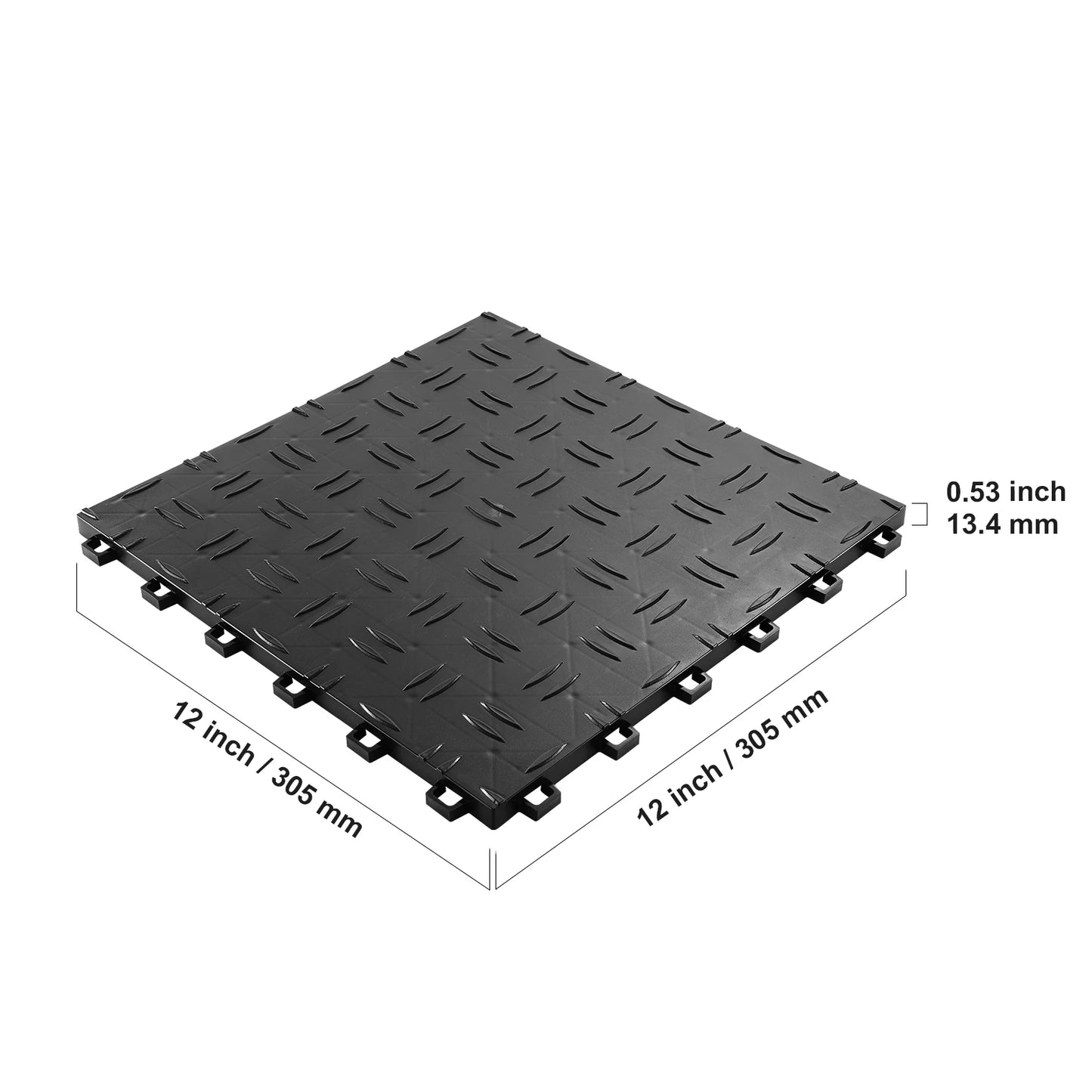 SucceBuy Interlocking Garage Floor Tiles Non Slip Waterproof Durable 25 Or 50 Pack