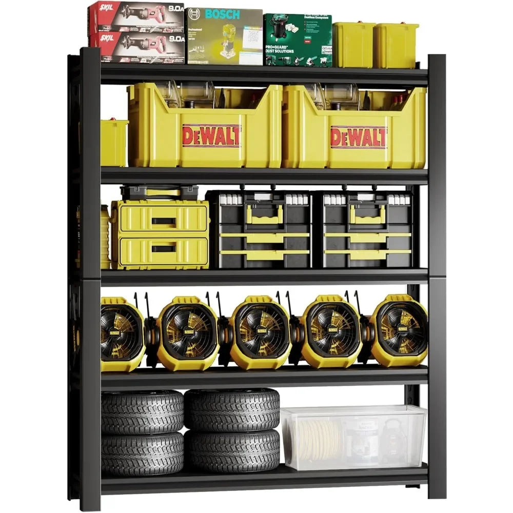 Heavy Duty 5 Tier Adjustable Garage Shelving 2500LBS