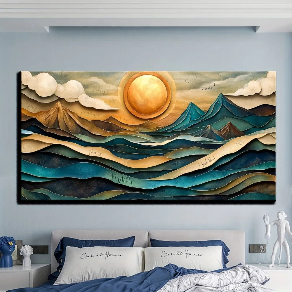 Hign-concerned Art Deco Geometric Canvas Wall Art Decor
