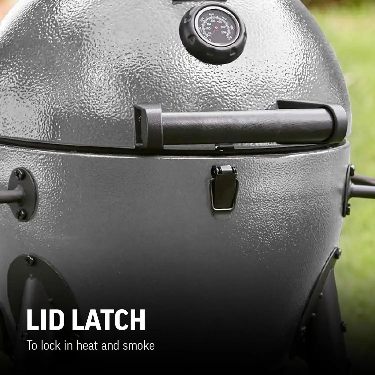 XMSJ Portable Kamado Grill And Smoker With Cast Iron Grates