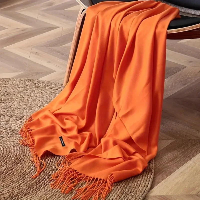 Sanmaihuacn Pashmina Scarf Cashmere Feel Headscarf Winter