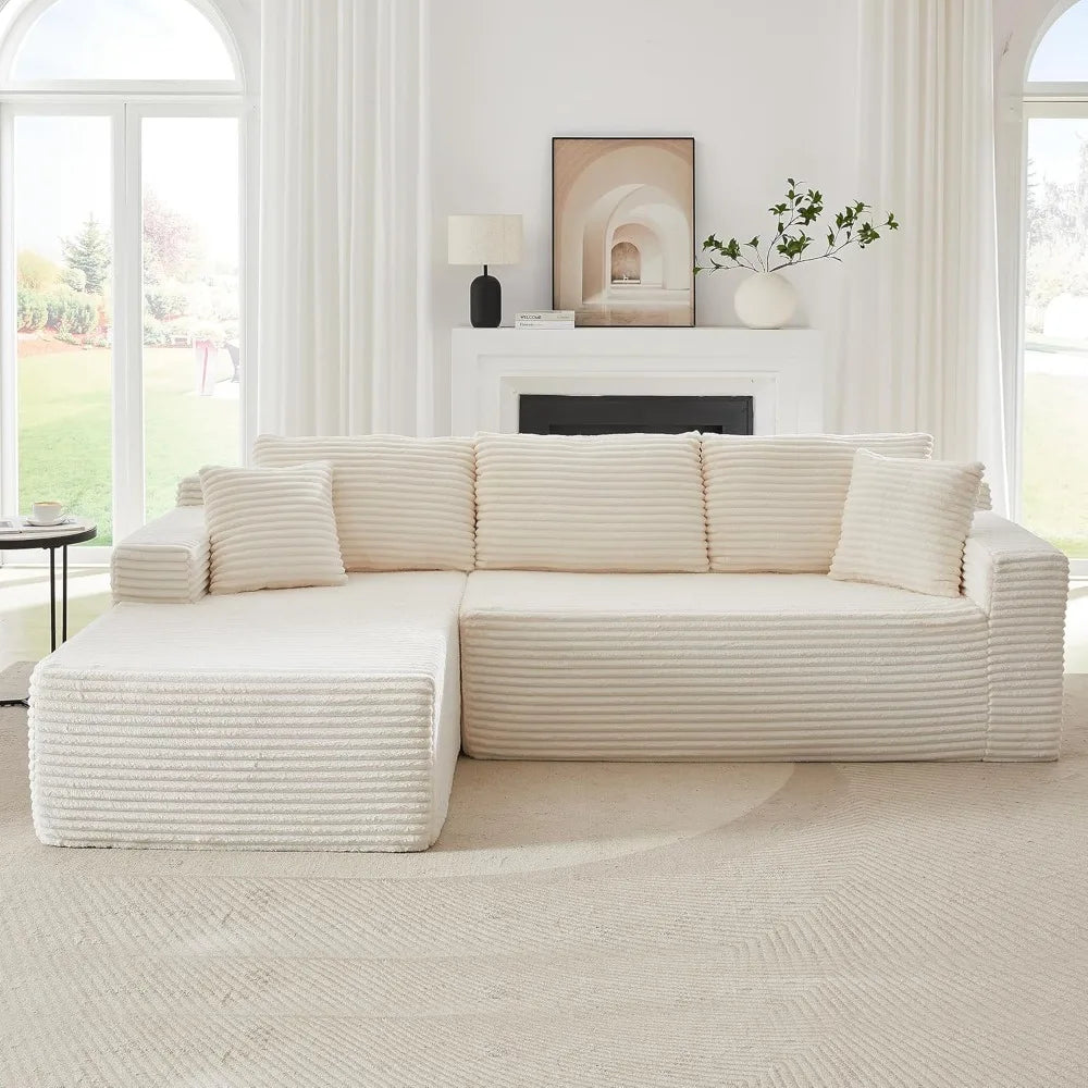 DAFIFY Boneless Sectional Couch With L Shaped Chaise